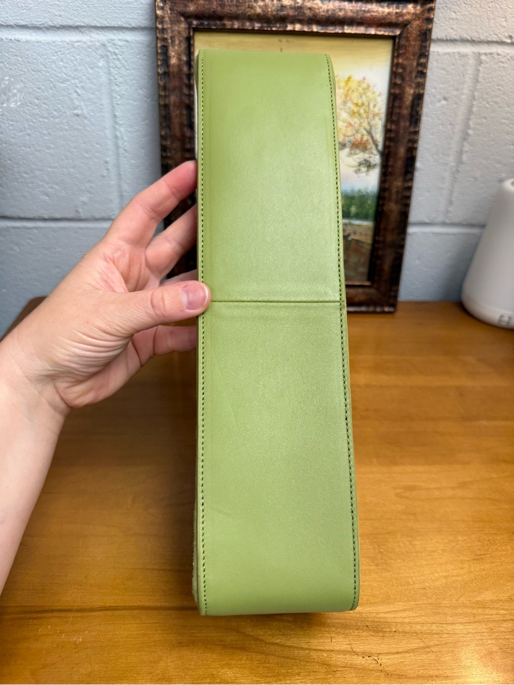 Cult Gaia Aliza Lime Green Suede Leather Shoulder Bag Gold Hardware - Picture 14 of 16